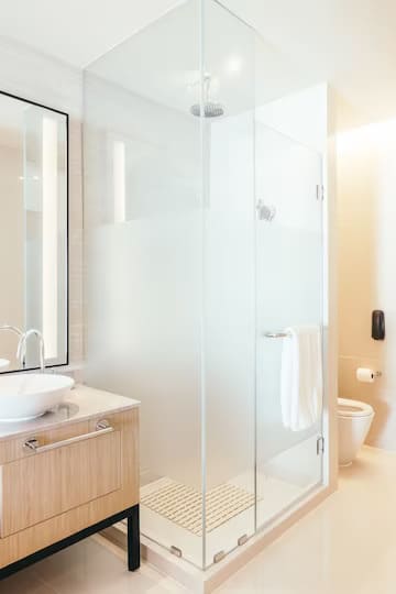 Picture of a clean glass shower box